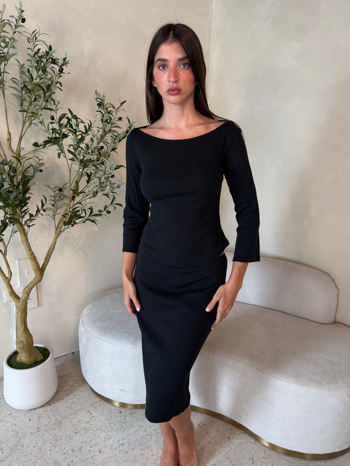 Pointelle Knit Set