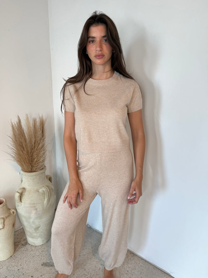 Knit SS Top & Pant Set