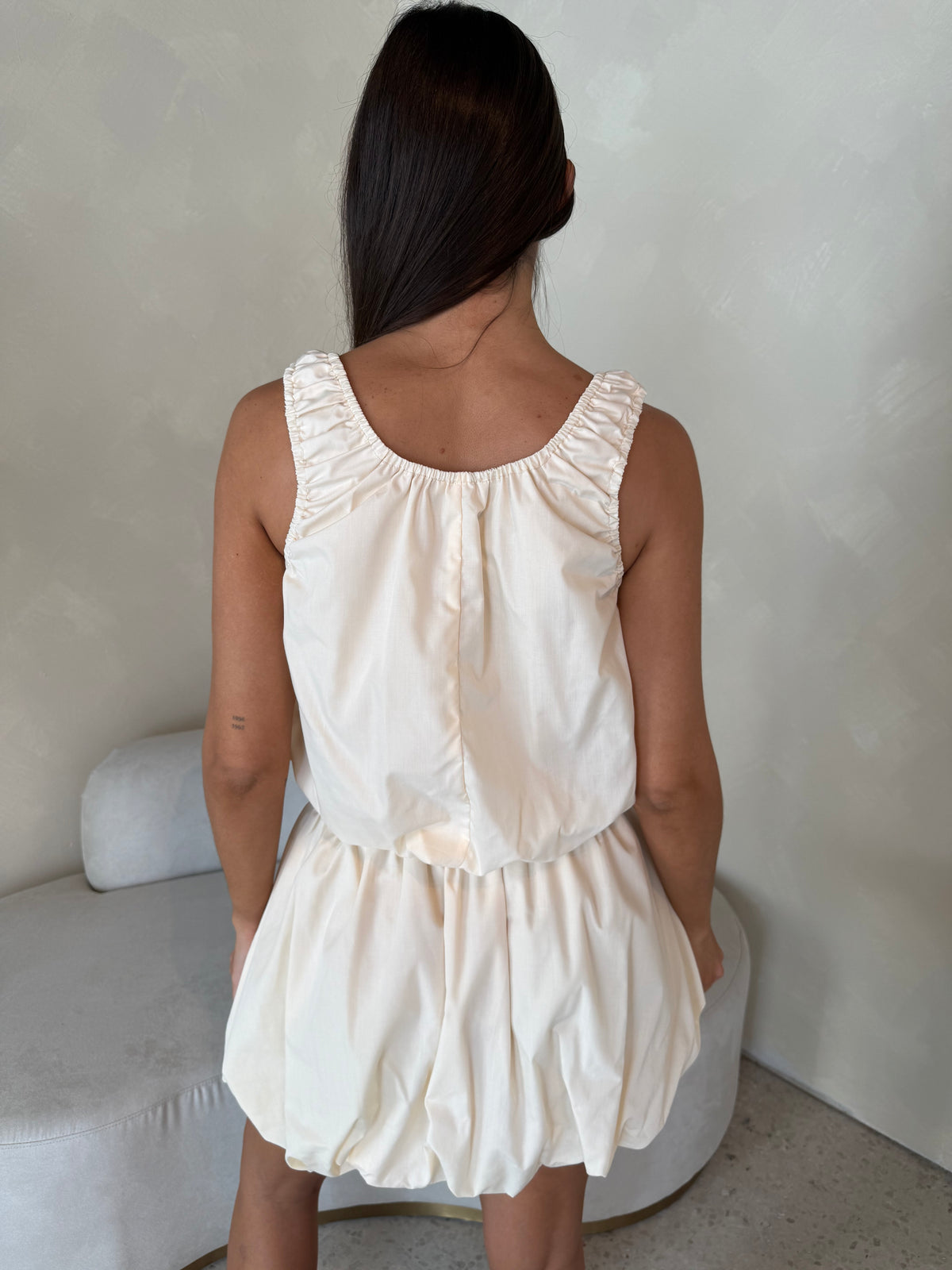Cream Ruched Set