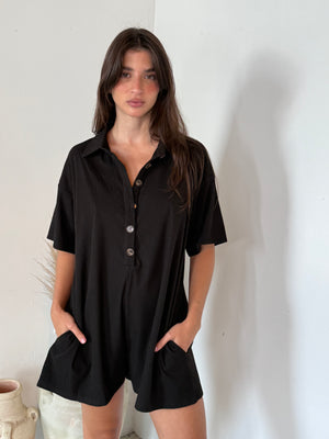 Casual Button Down Romper