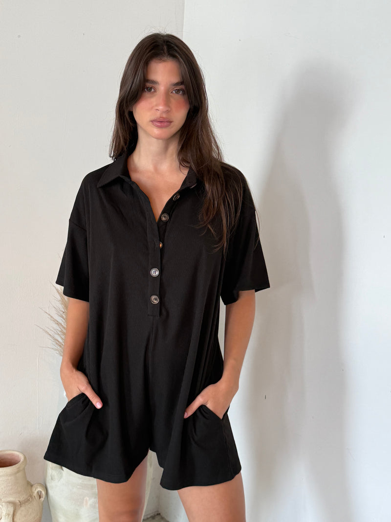 Casual Button Down Romper