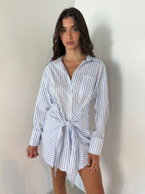 Striped Knot LS Dress