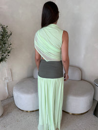 Mesh Lime Maxi Dress