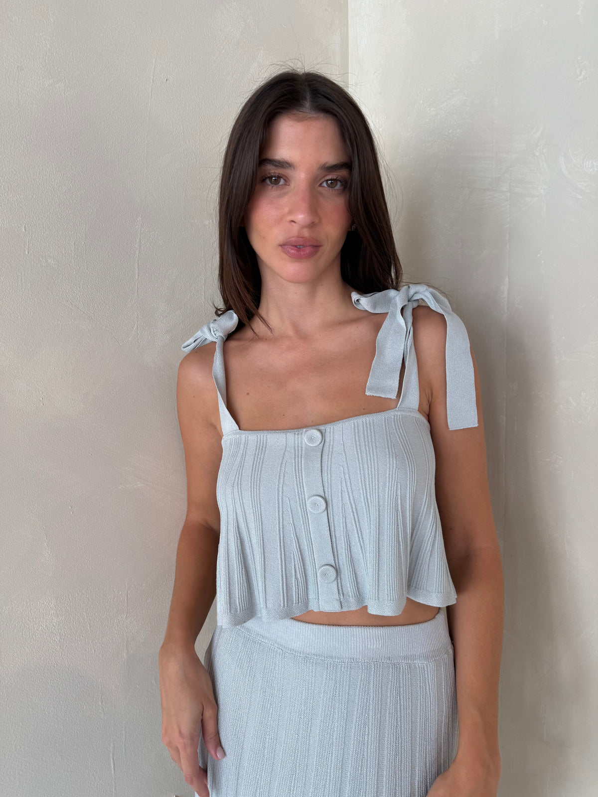 Sage Pleated Set