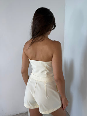 Cream Tube Top & Short Set