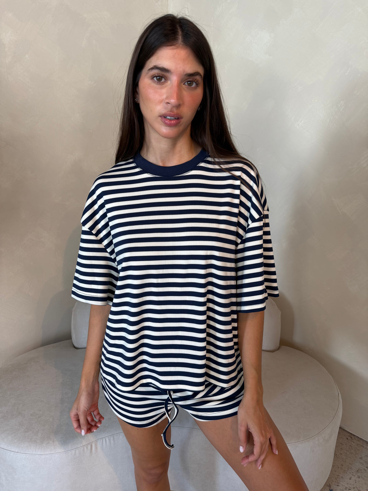 Stripe SS Tee & Short Set