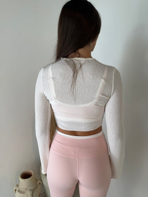 Cropped Tie Front Cardigan