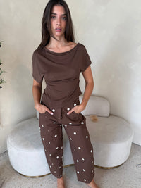 Aubrey Asymmetrical Draped Top