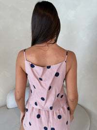 Pink Navy Polka Set