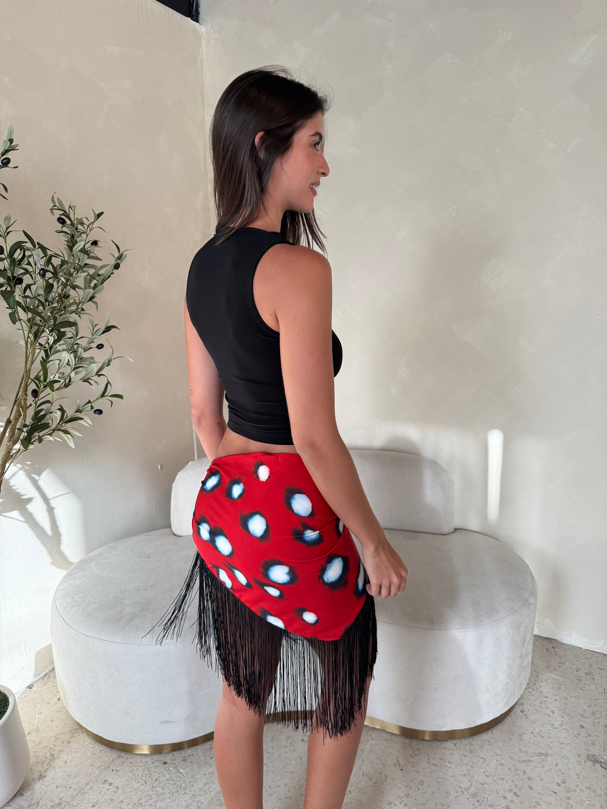 Polka Dot Fringe Sarong