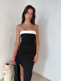 Black White Tube Dress