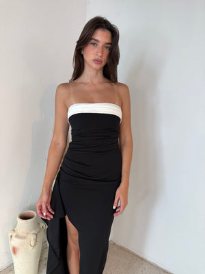 Black White Tube Dress