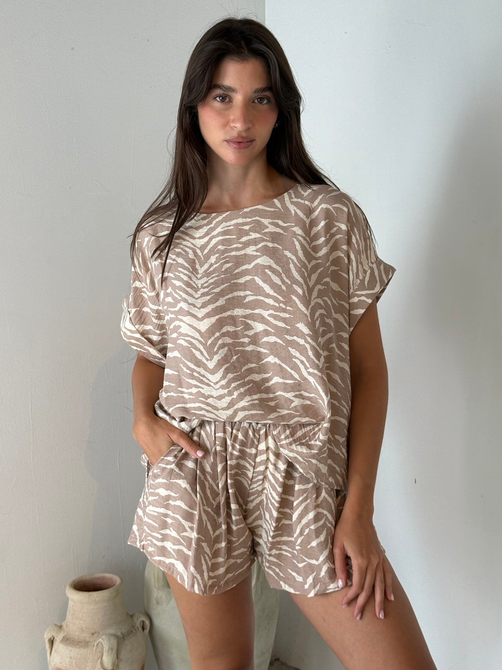 Taupe Printed Set