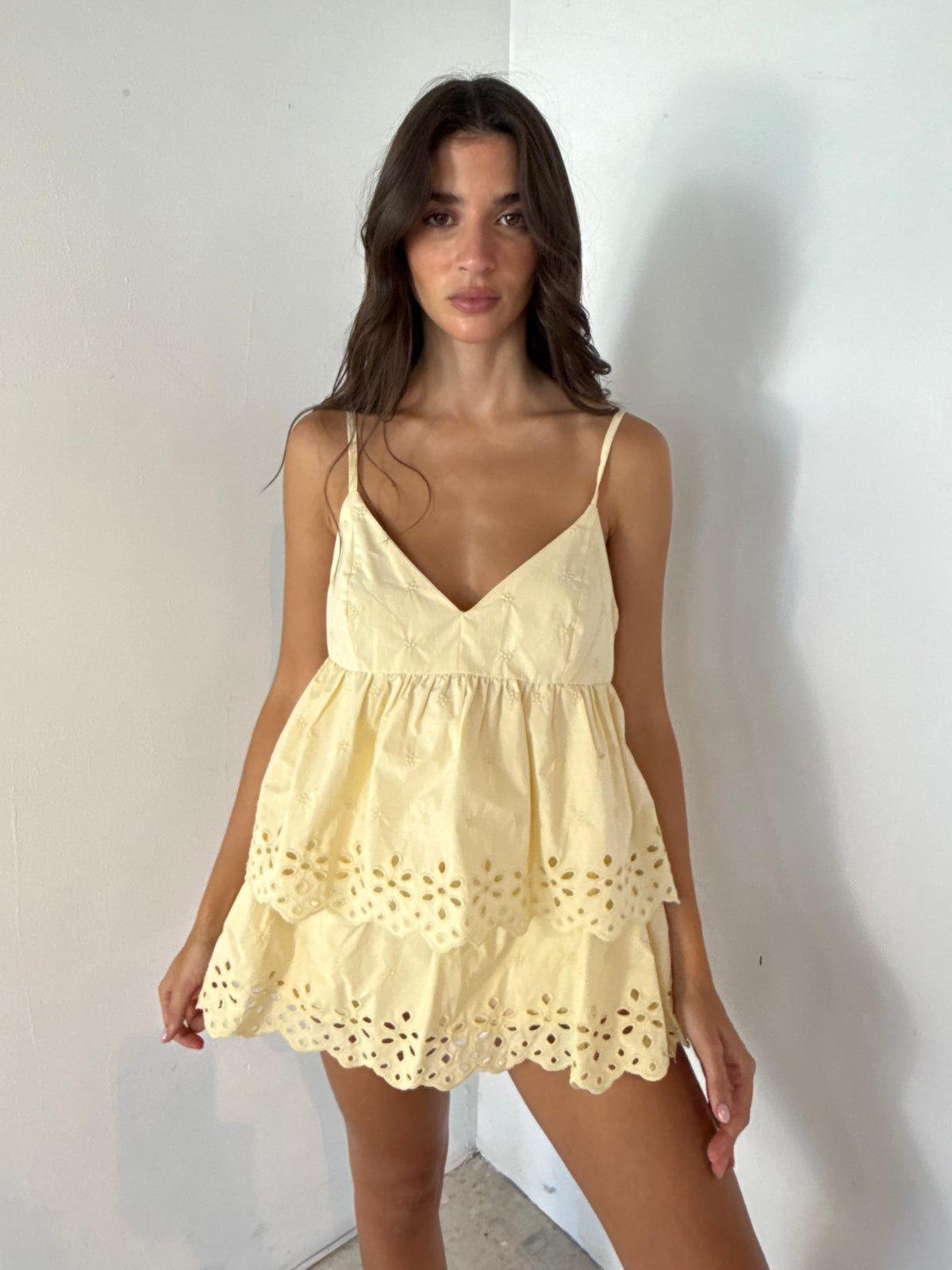 Butter Eyelet Cami Set