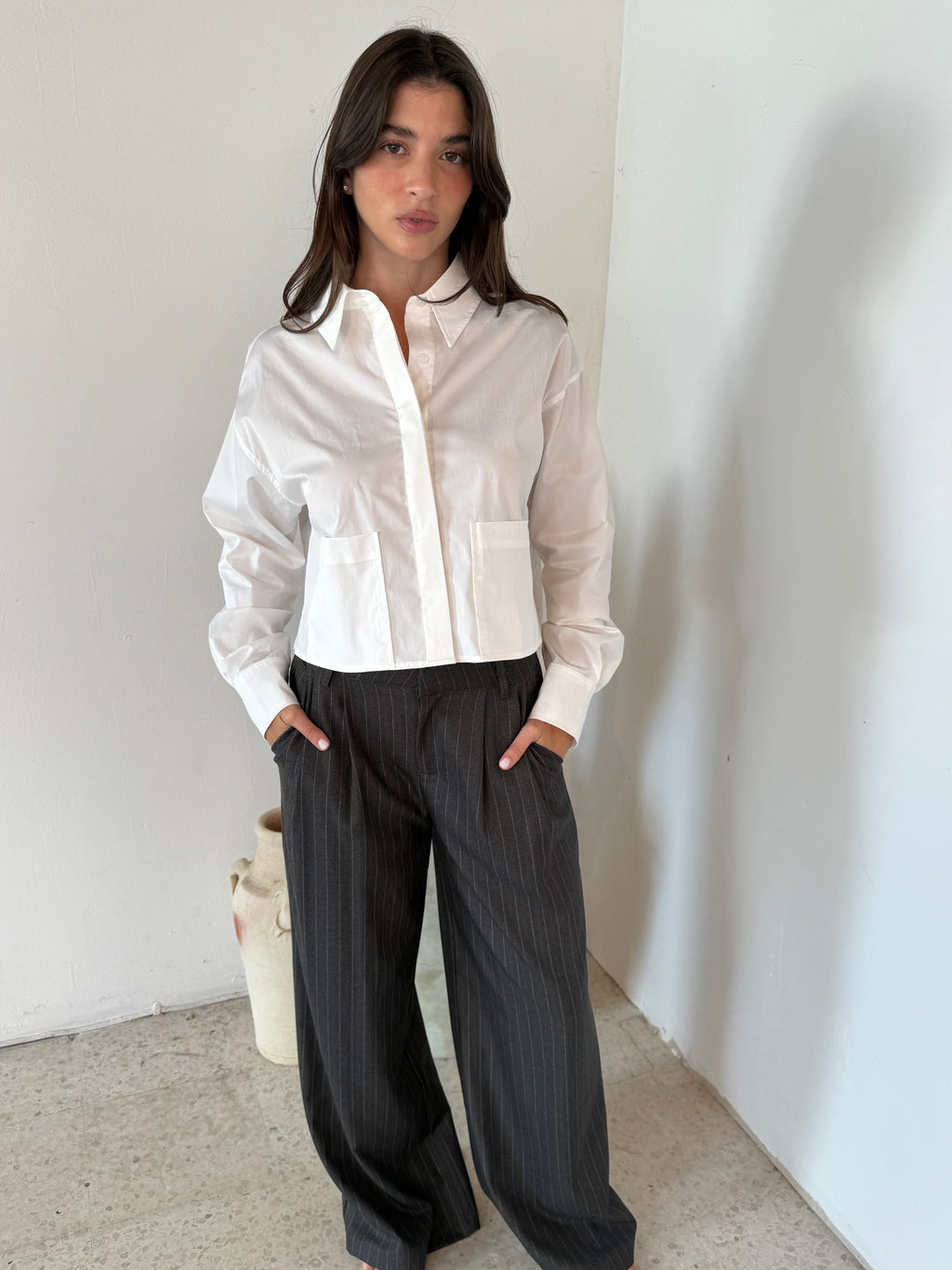 Charcoal Stripe Pants