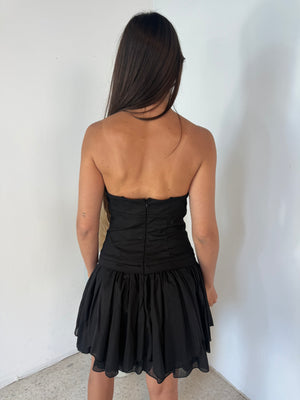 Asymmetrical Hem Bandeau Dress