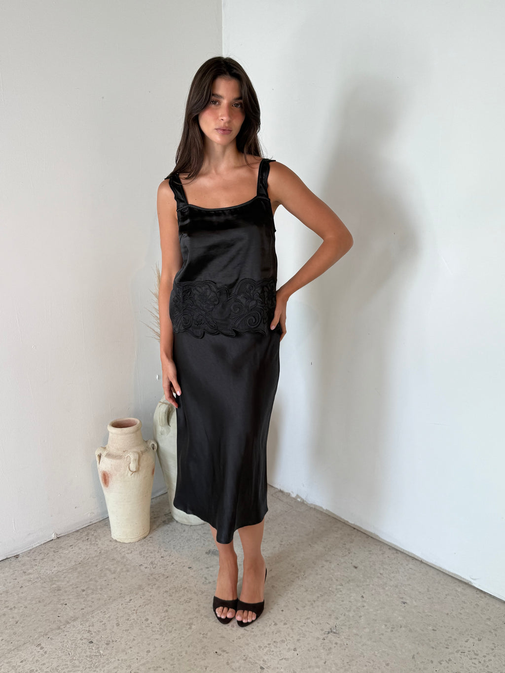 Satin Midi Skirt