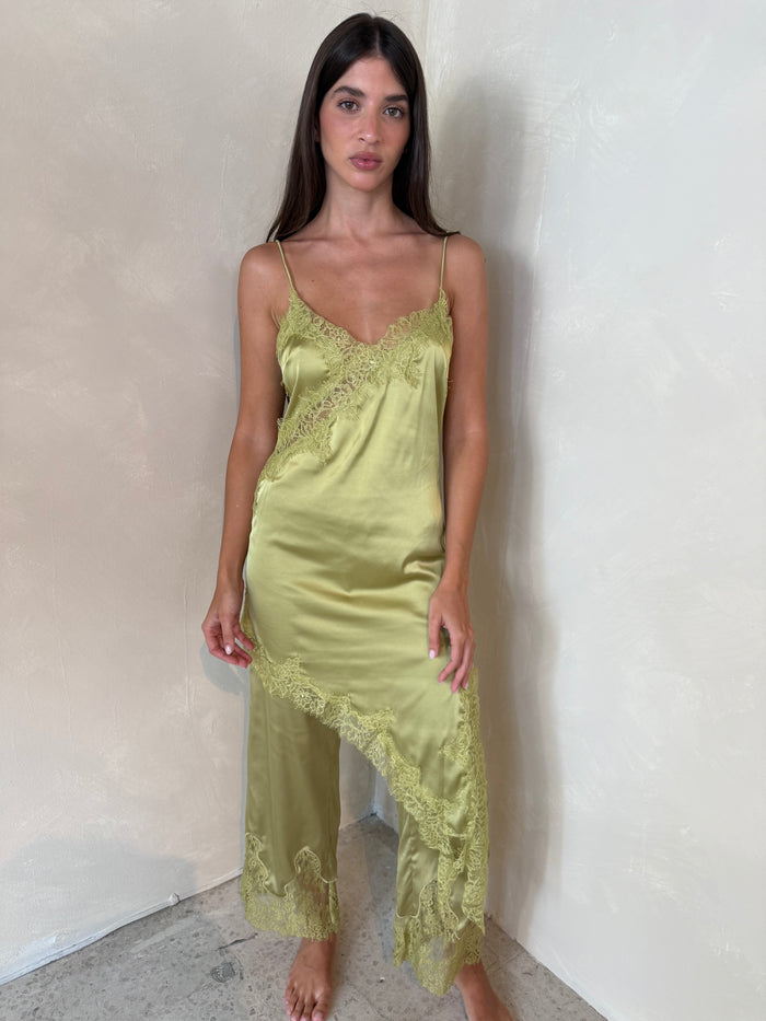 Kiwi Satin Lace Top & Pant Set