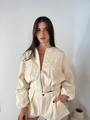 Floral Jacquard Shorts