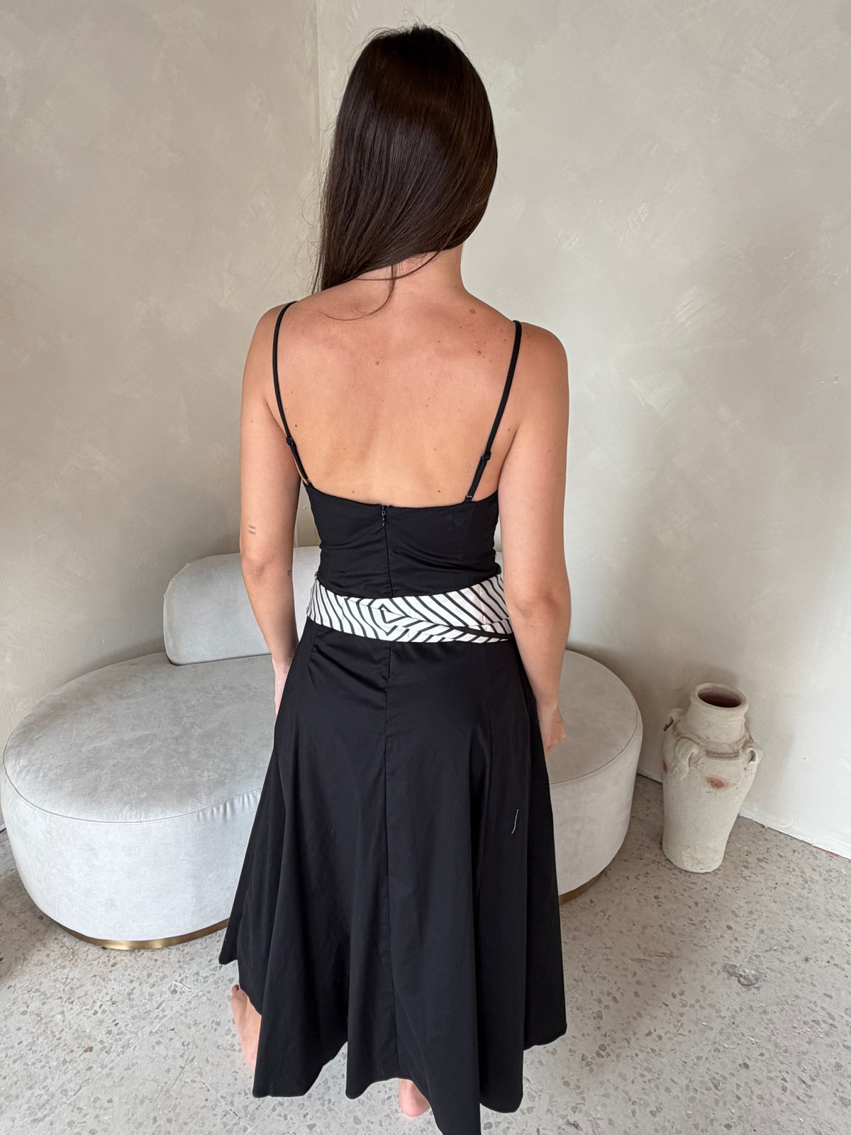 Scarf Accent Maxi Dress