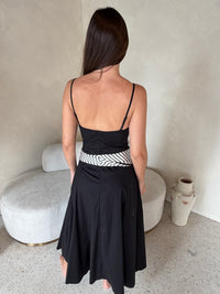 Scarf Accent Maxi Dress