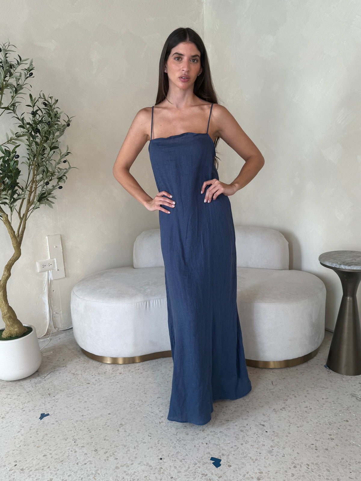 Linen Strappy Dress