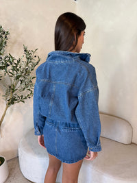 LS Denim Button Down Dress