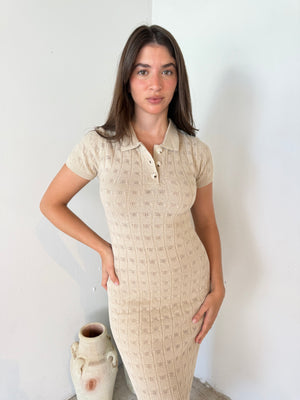 Sand Knitted Dress