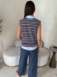 Washed Cargo Navy Pants