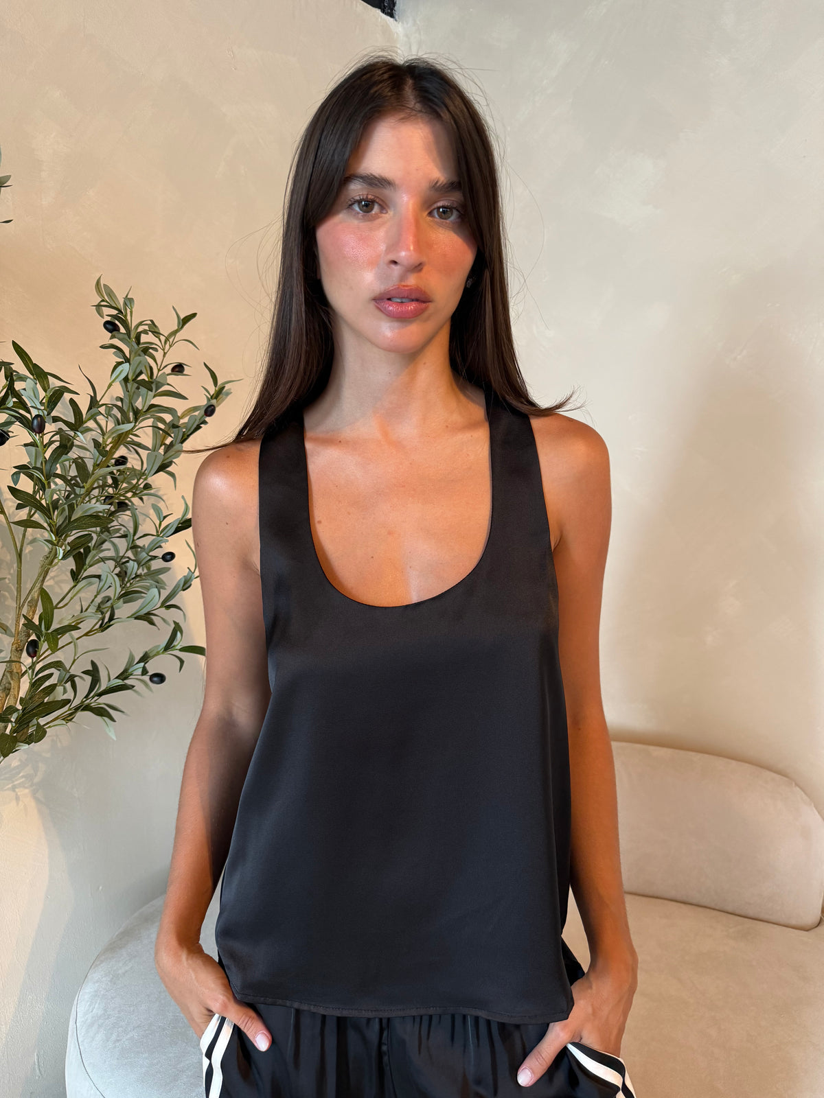 Satin Basic Top