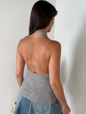 Halter Button Down Top
