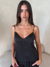 Satin Back Tie Top