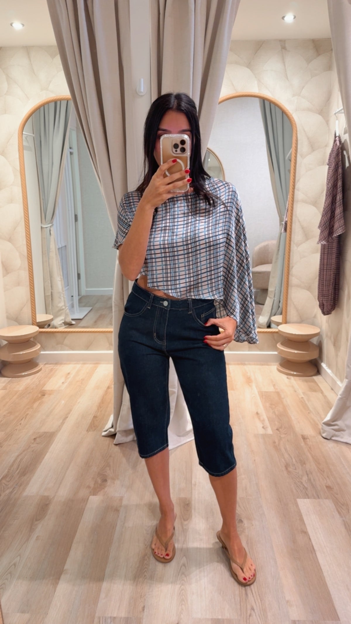 Denim Cropped Jeans