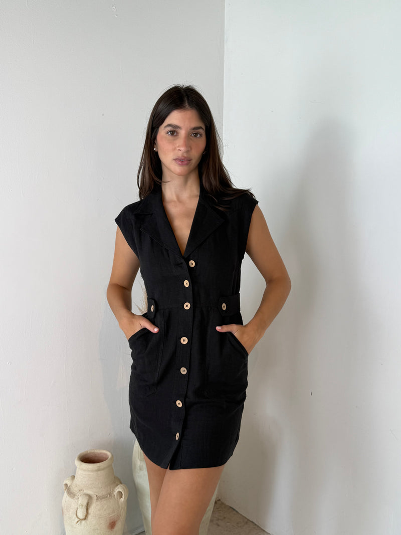 Linen Button Down Dress