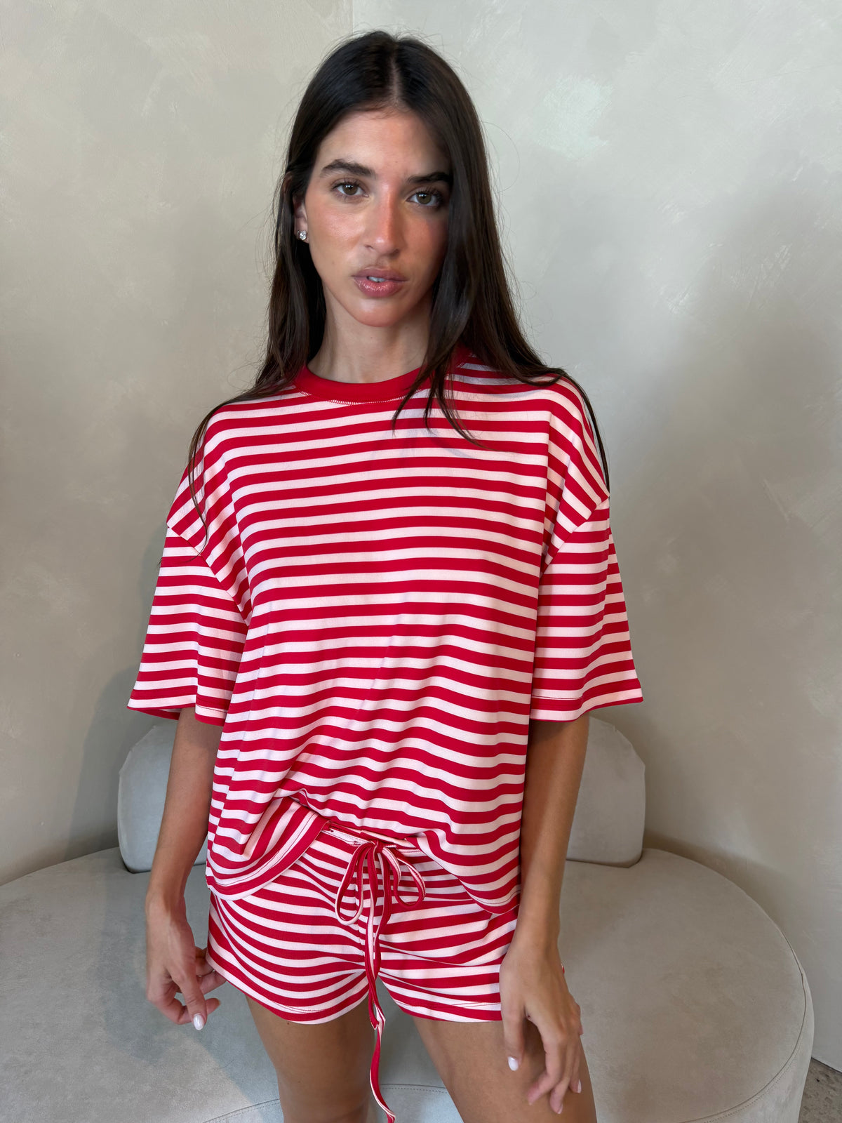 Stripe SS Tee & Short Set