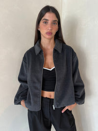 Charcoal Collar Jacket
