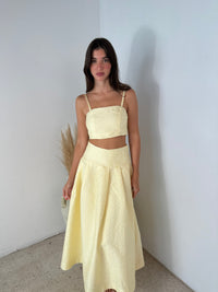 Bonding Lace Crop Top And Midi Skirt Set