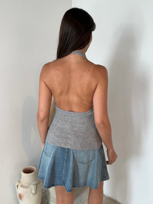 Denim Flare Skirt