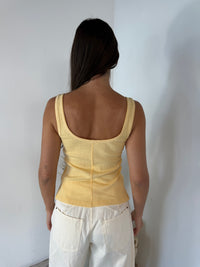 Button Down Square Neck Tank
