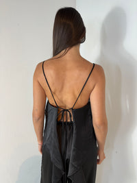 Satin Ruffle Top & Pant Set