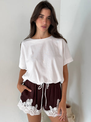 White Drawstring Tee