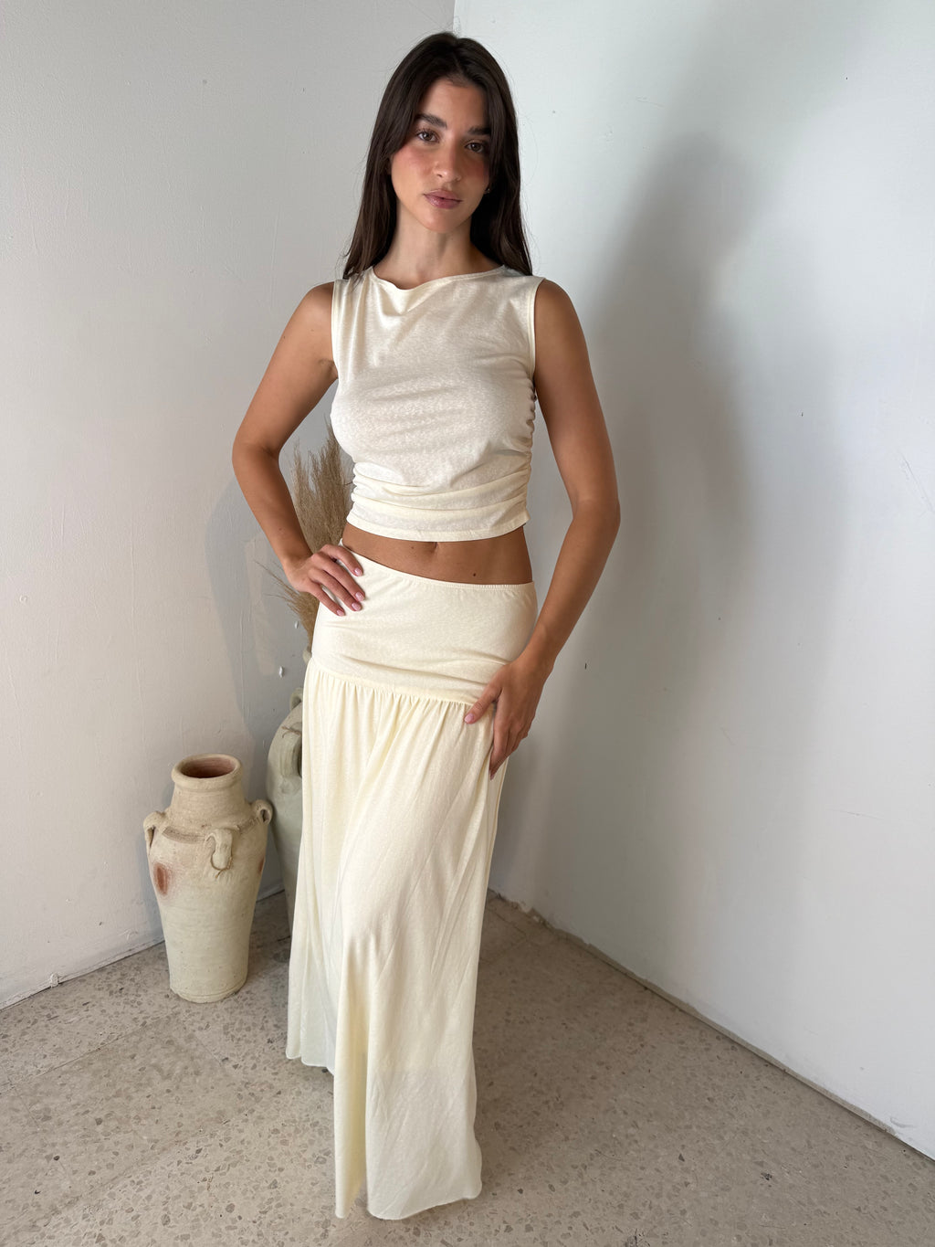Knit Top & Skirt Set