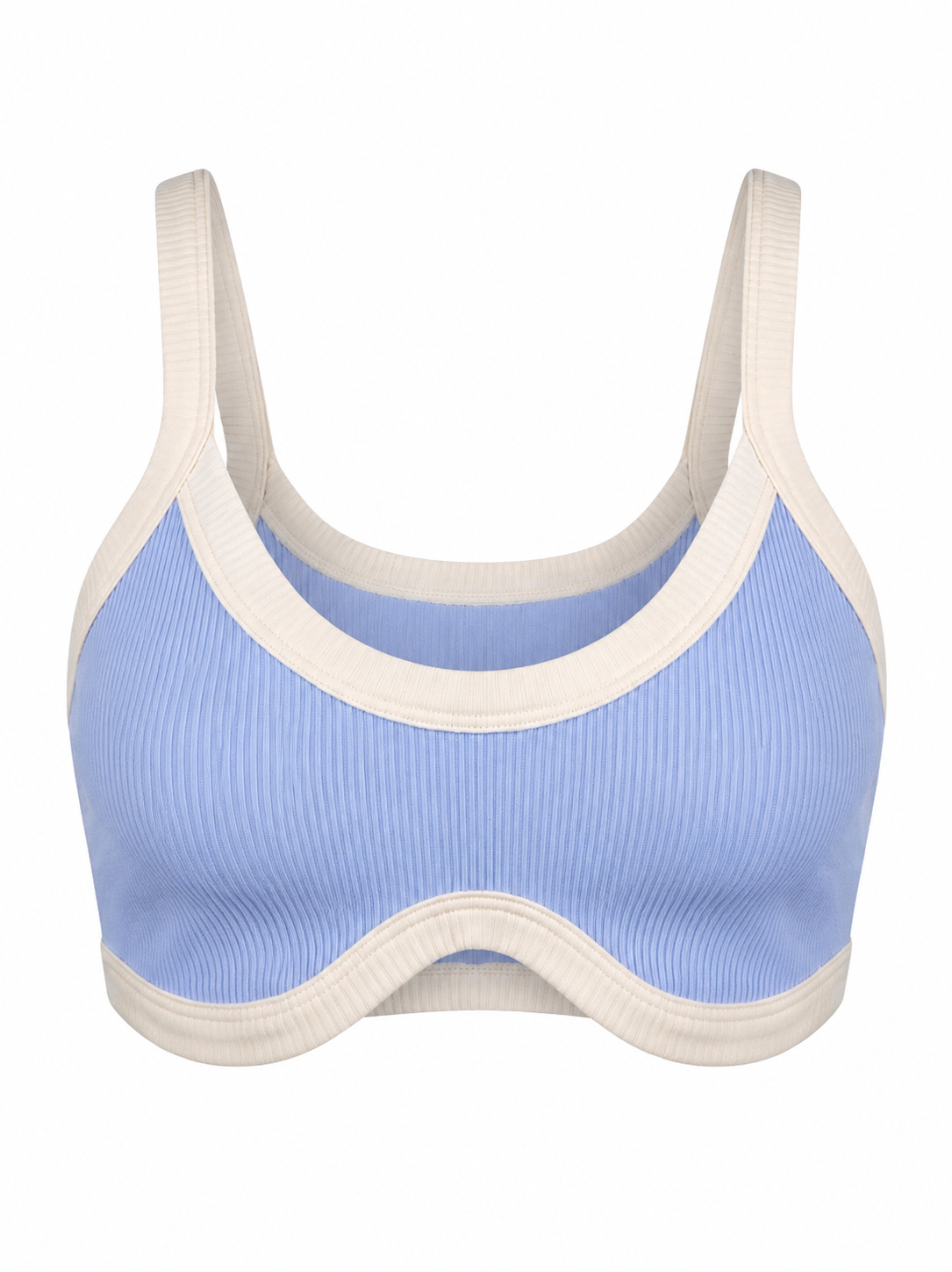 RIBBED SHORT TWO-TONE BRAMI