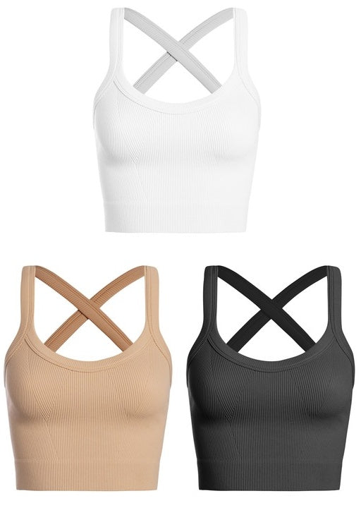 X Strap Ribbed Cami
