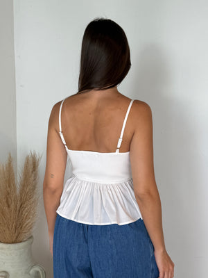 Peplum Sweater Cami Top