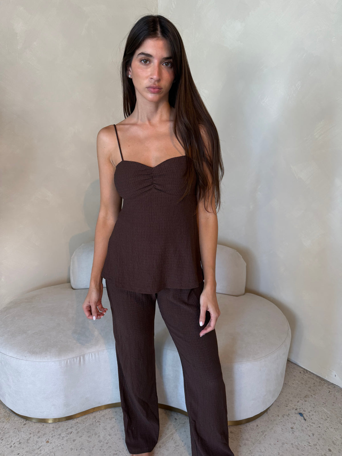 Choco Crinkle Jumpsuit