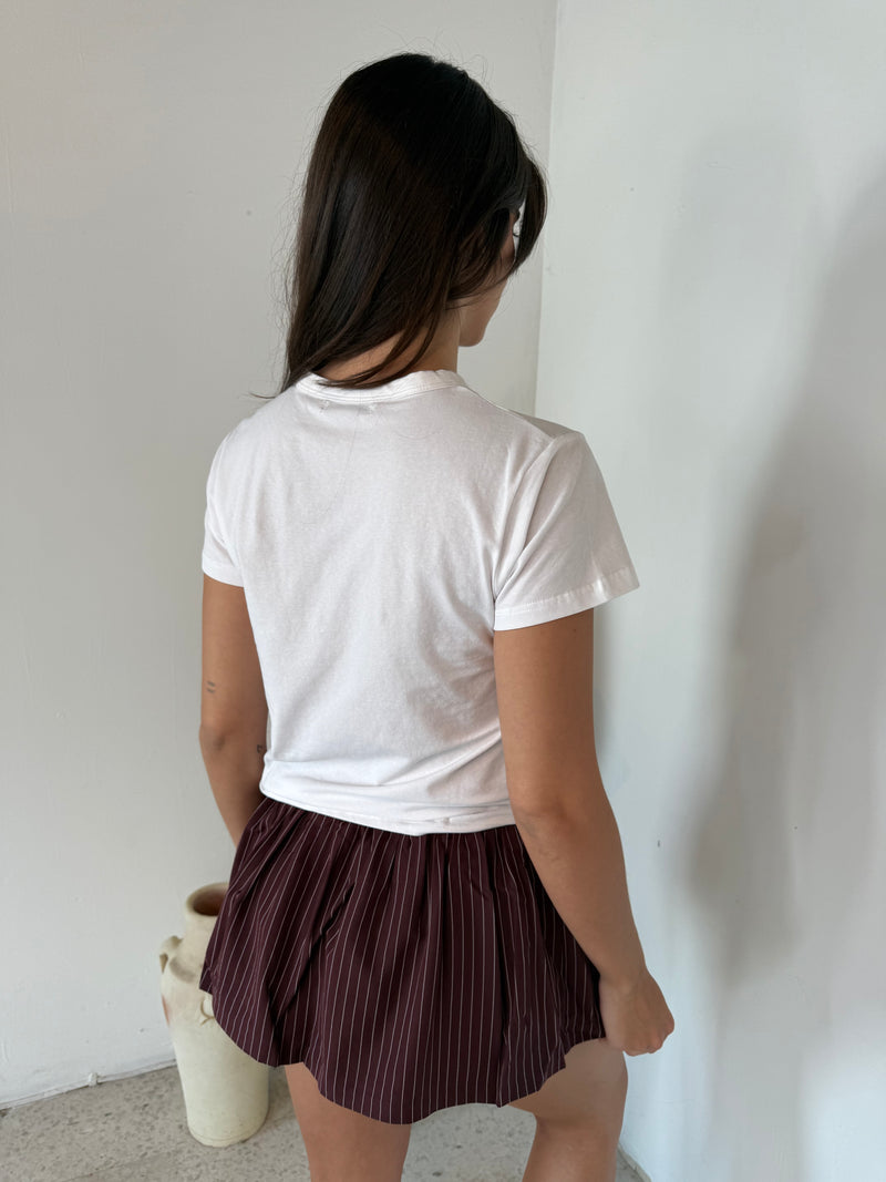 Striped Micro Mini Skort