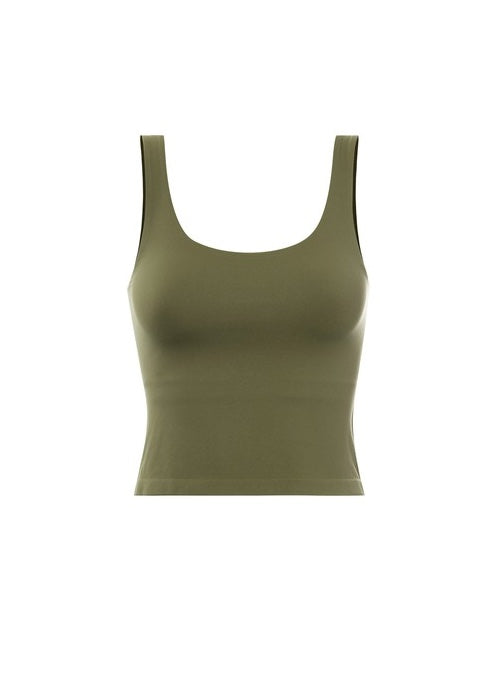 Wide Scoop Crop Tank