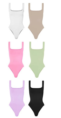 PLAIN SQUARE NECK TANK BODYSUIT