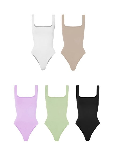 PLAIN SQUARE NECK TANK BODYSUIT